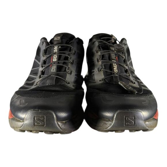 Saloman Men’s Wings Pro 2 Hiking Sneakers Black Red Size 11.5 Sens Fit Endo Fit - Picture 2 of 9